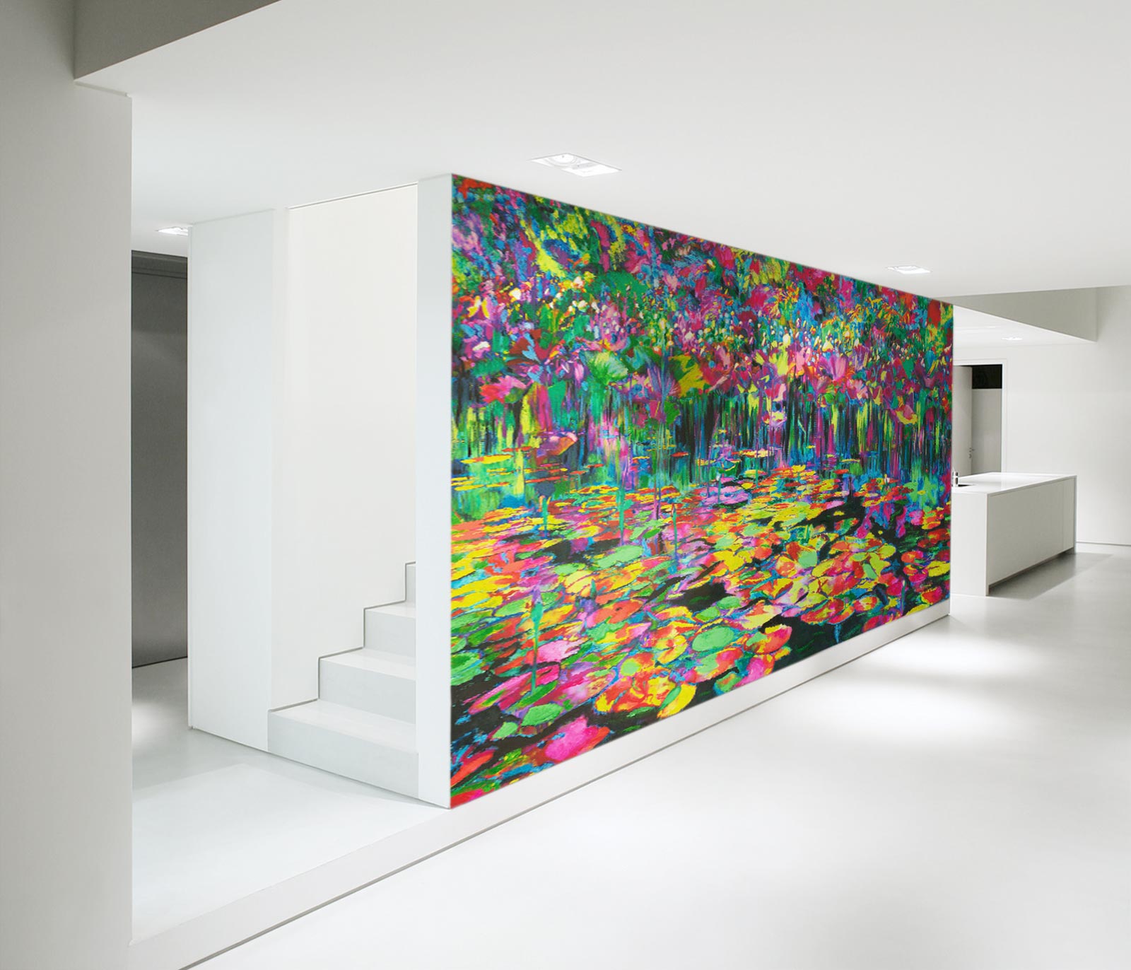 Cornelia Hagmann Contemporary Artist Paintings Flowers Colors WallPepper Group Lagalleria Pareo Foulard Silk Scarves Scarf Art Design Artist 2021